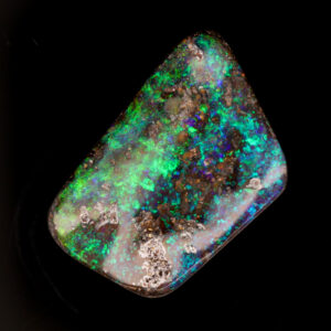 Unset Blue Green Boulder Opal