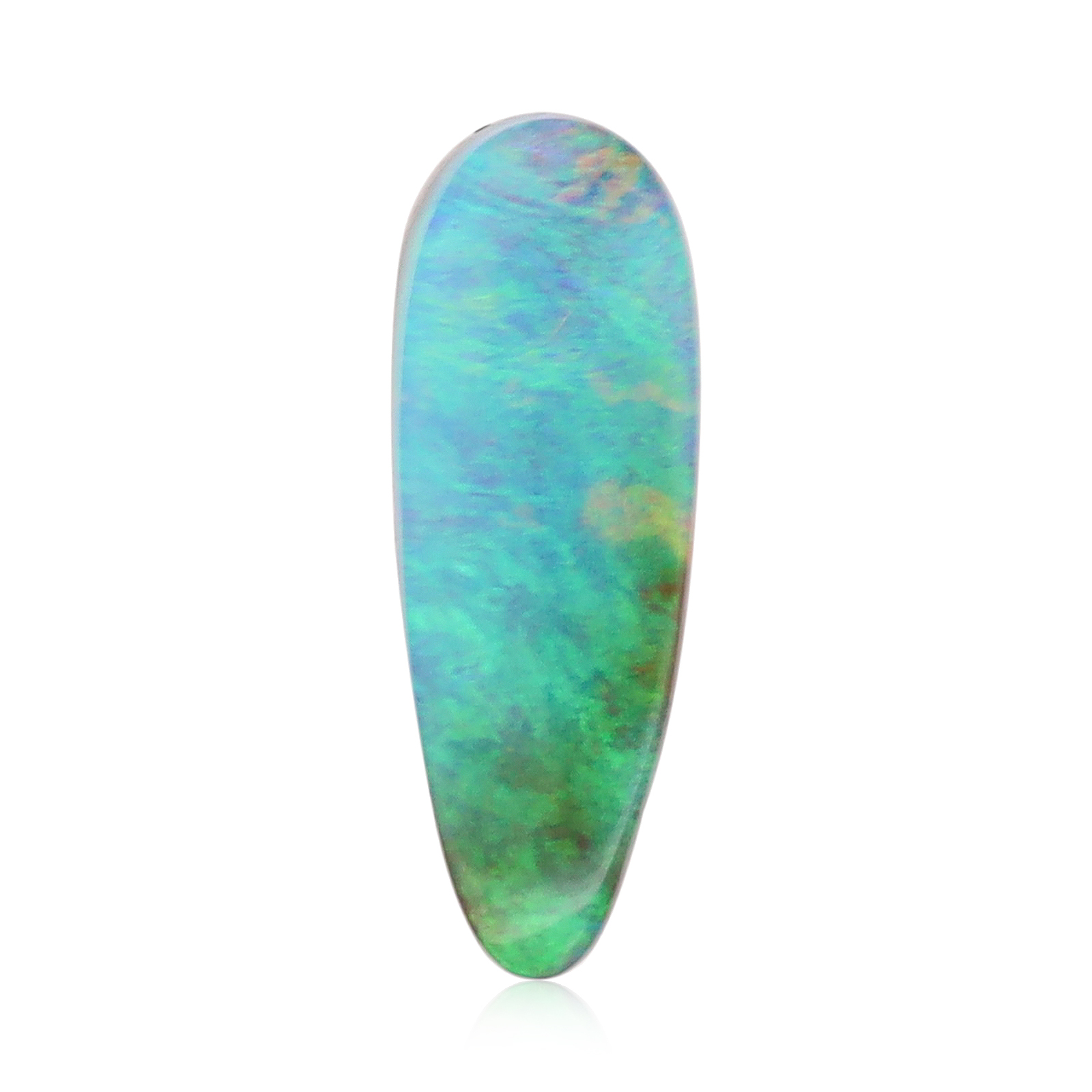 Unset Blue Green Boulder Opal