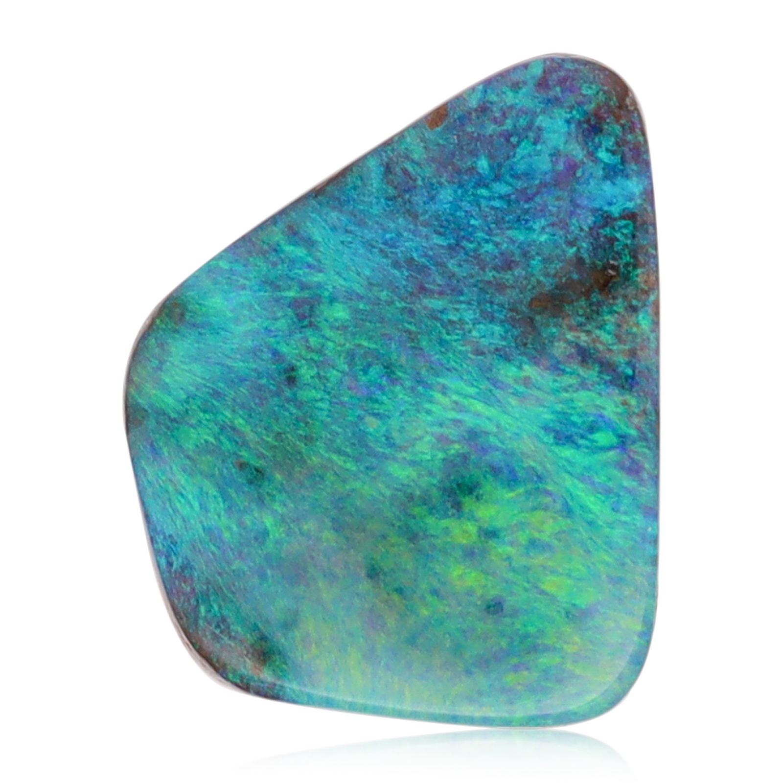 Unset Blue Green Boulder Opal