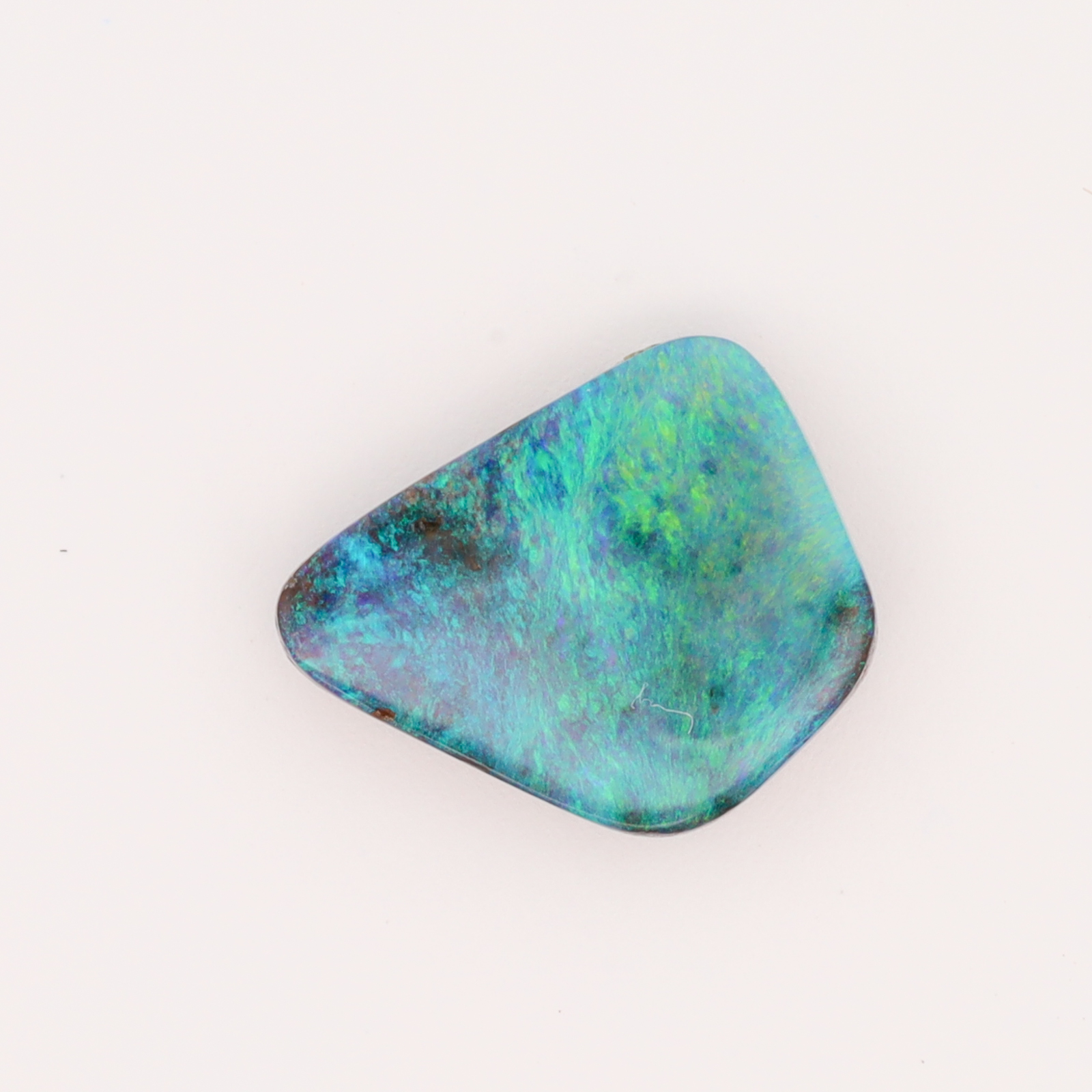 Unset Blue Green Boulder Opal