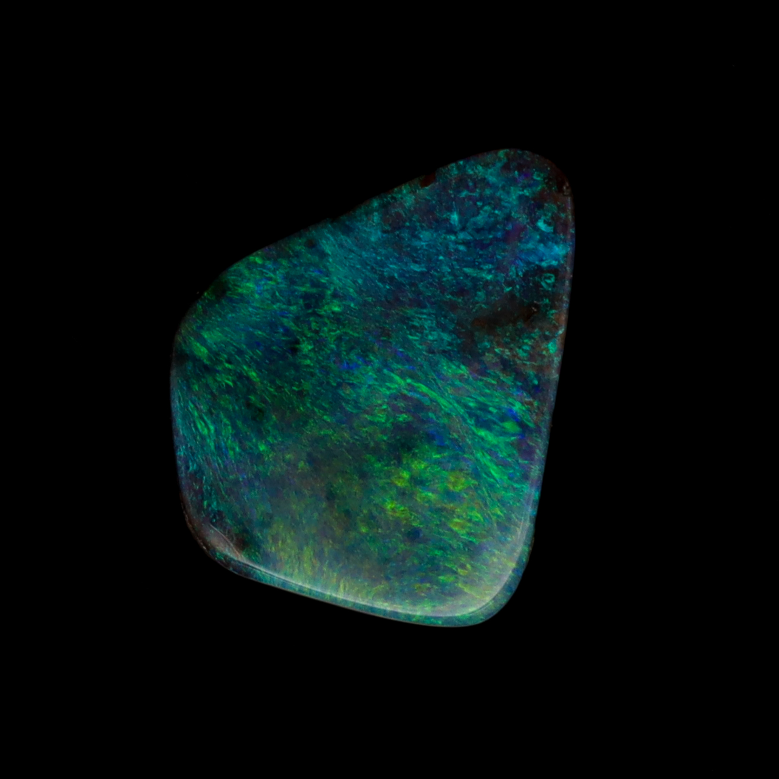 Unset Blue Green Boulder Opal