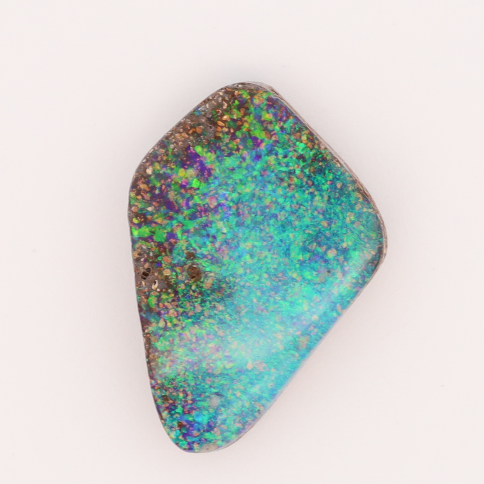 Unset Blue Green Boulder Opal