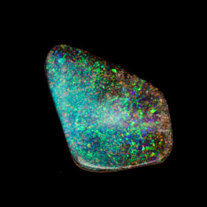 Unset Blue Green Boulder Opal