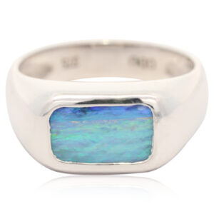 Custom White Gold Blue Green Yellow Orange Ring