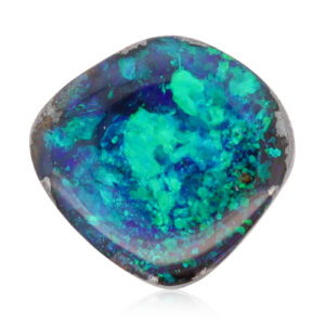 Unset Blue Green Boulder Opal
