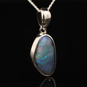 Sterling Silver Blue Green Yellow Orange Pink Boulder Opal Pendant