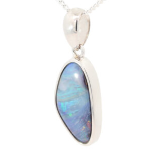 Sterling Silver Blue Green Yellow Orange Pink Boulder Opal Pendant