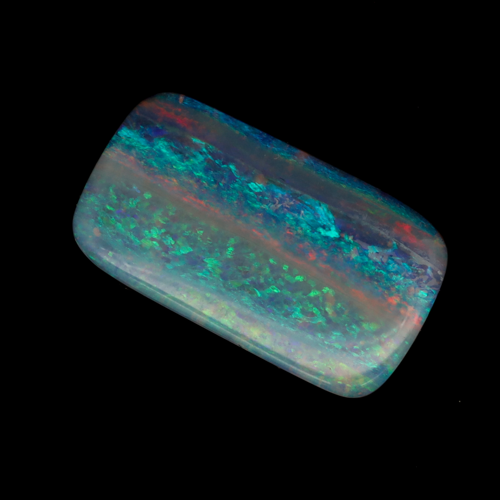 Unset Blue Green Boulder Opal