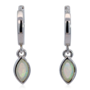 Sterling Silver Blue Green Yellow Orange Pink Crystal Opal Earrings