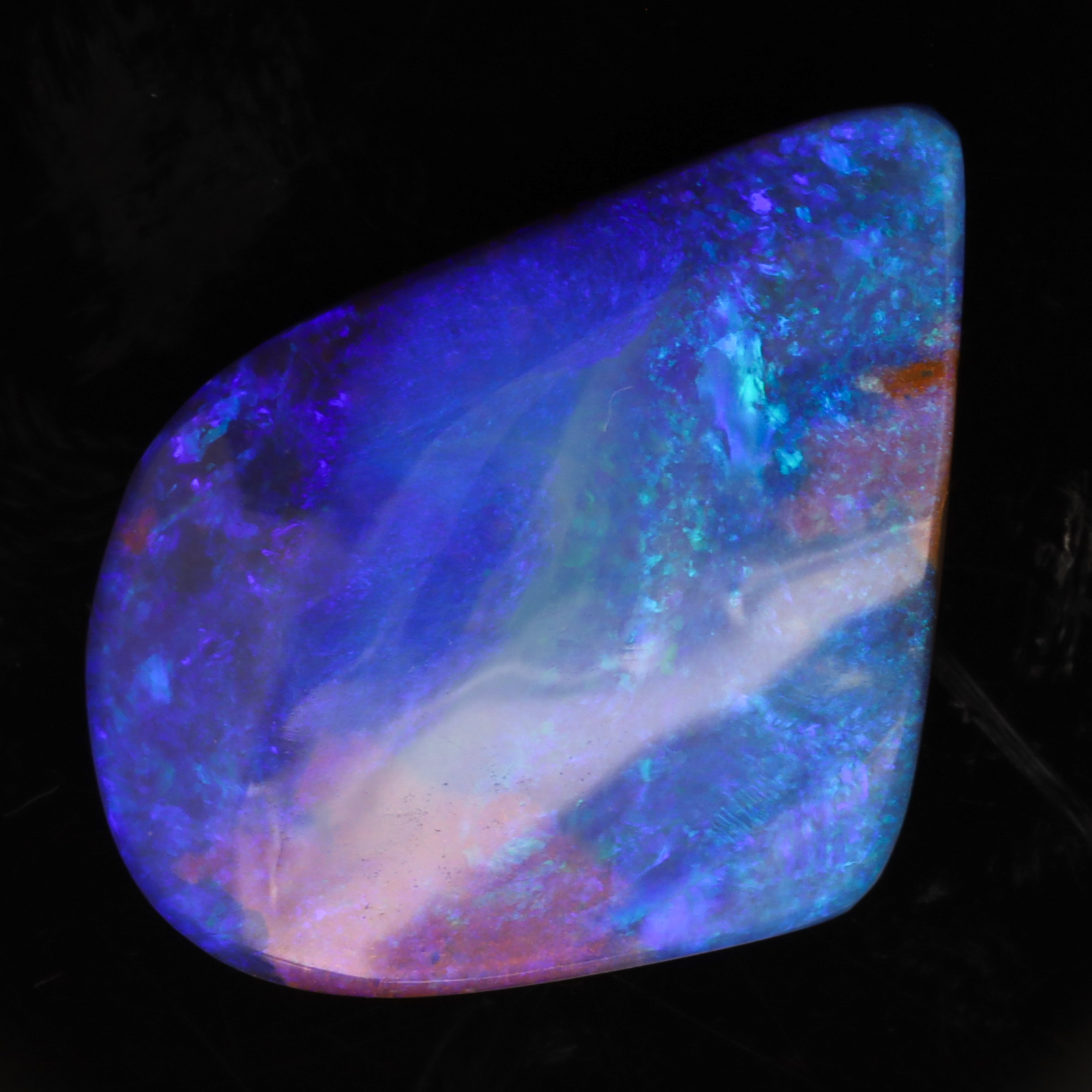 Unset Blue Green Purple Boulder Opal