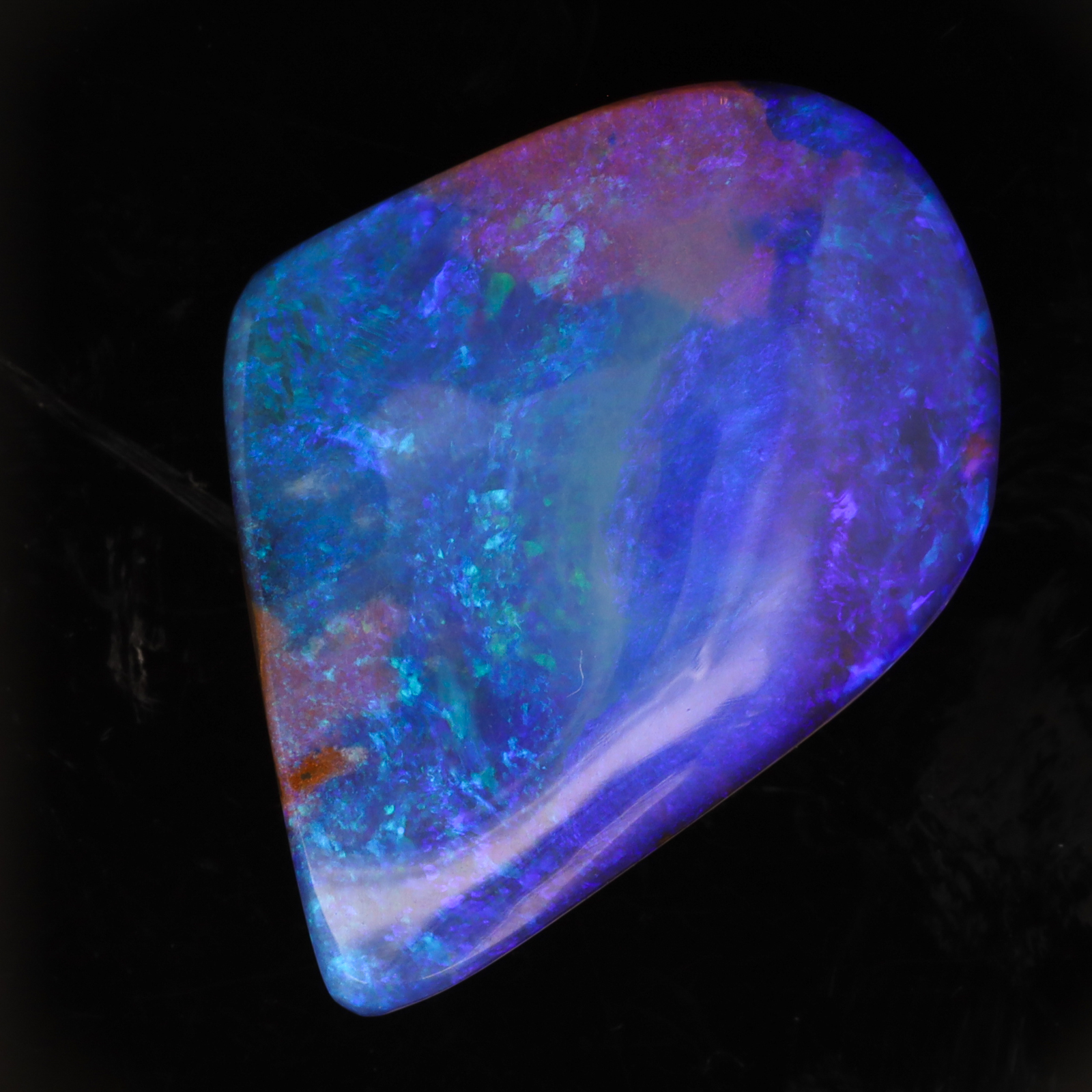 Unset Blue Green Purple Boulder Opal