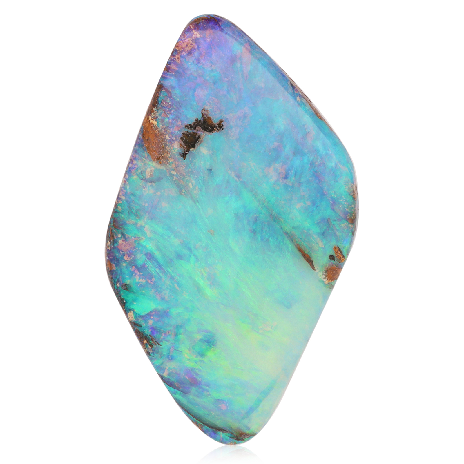 Unset Blue Green Purple Boulder Opal