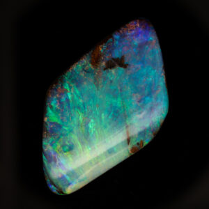 Unset Blue Green Purple Boulder Opal
