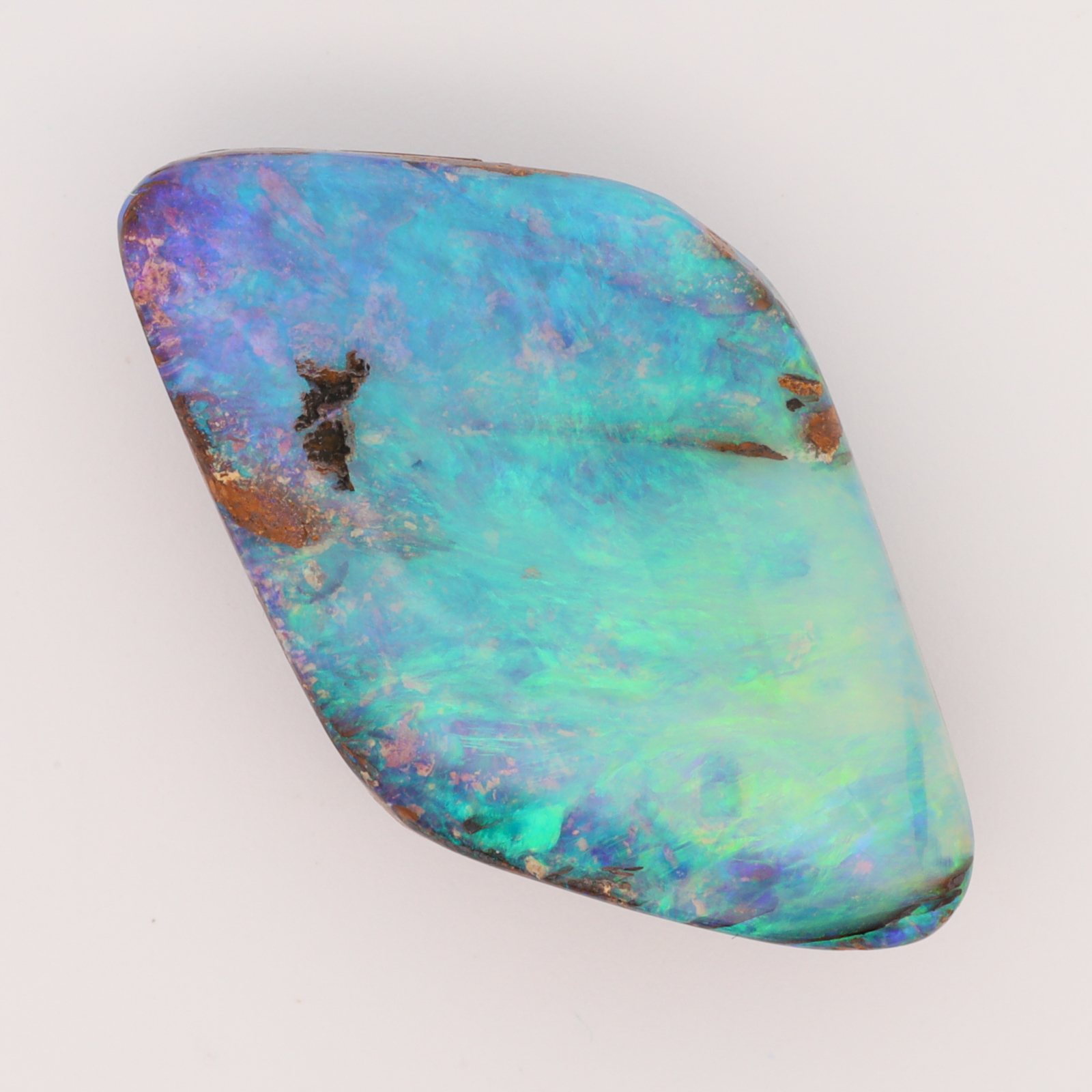 Unset Blue Green Purple Boulder Opal