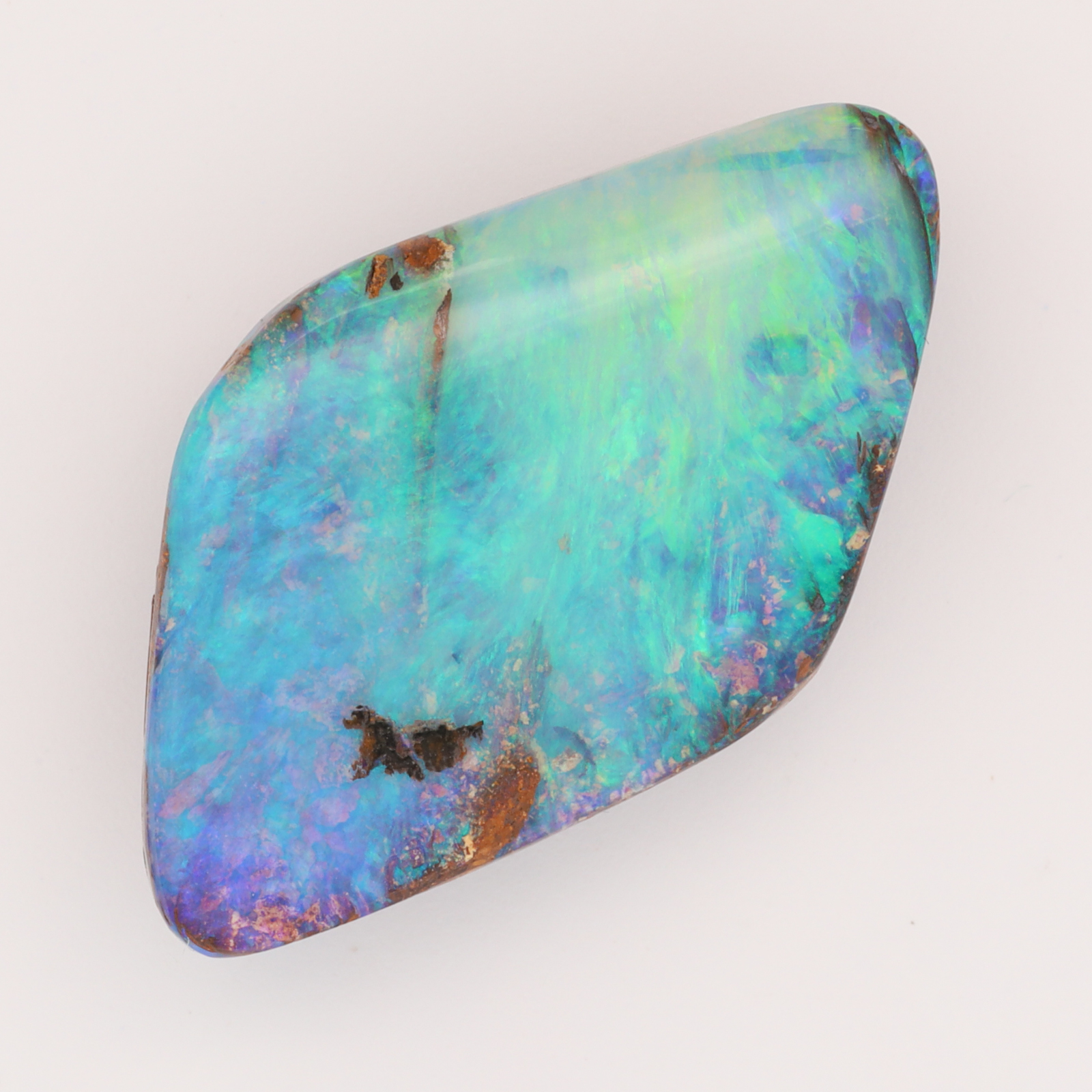 Unset Blue Green Purple Boulder Opal