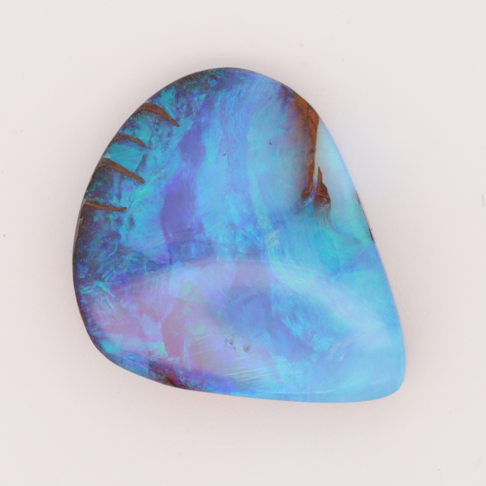 Unset Blue Green Purple Boulder Opal