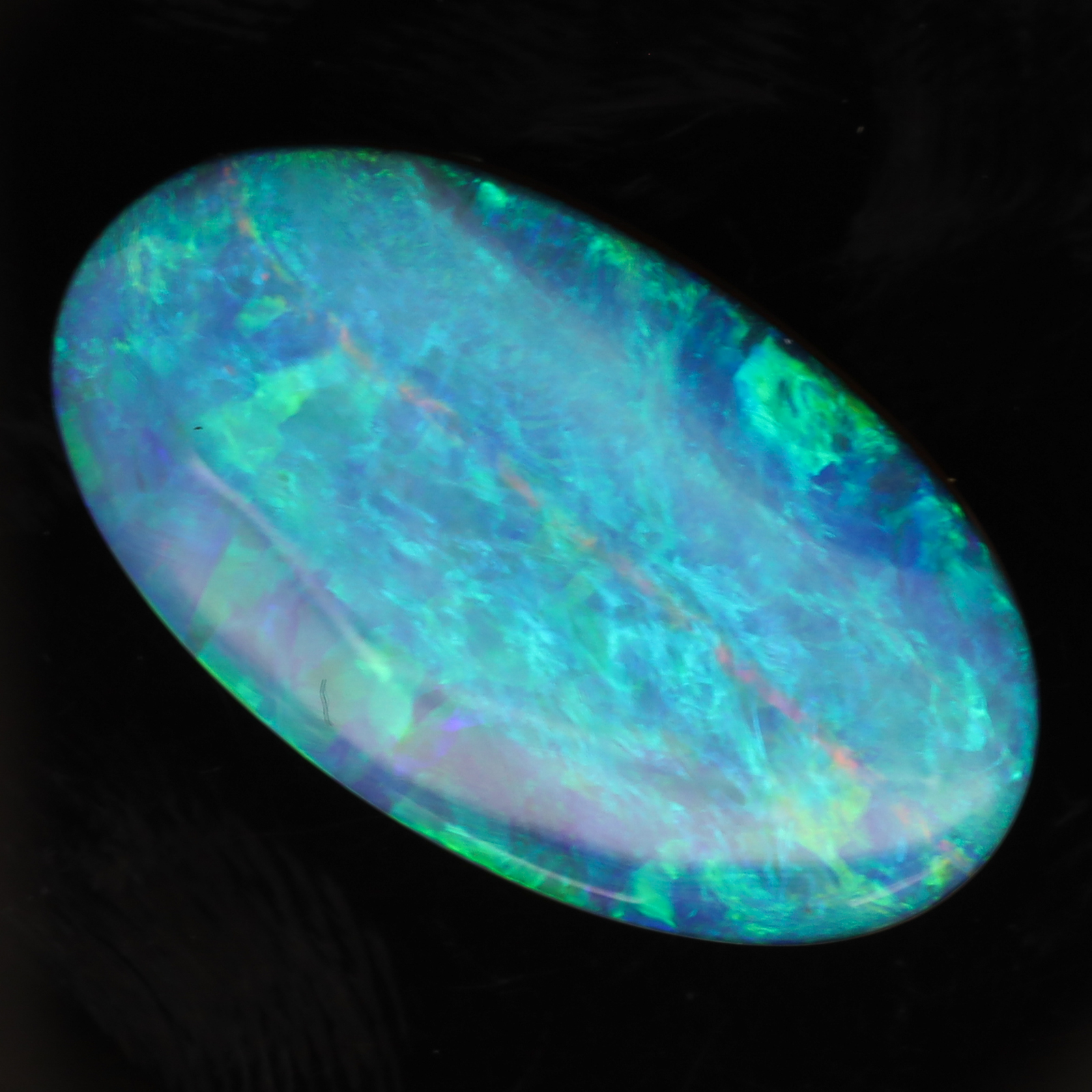 Unset Blue Green Boulder Opal