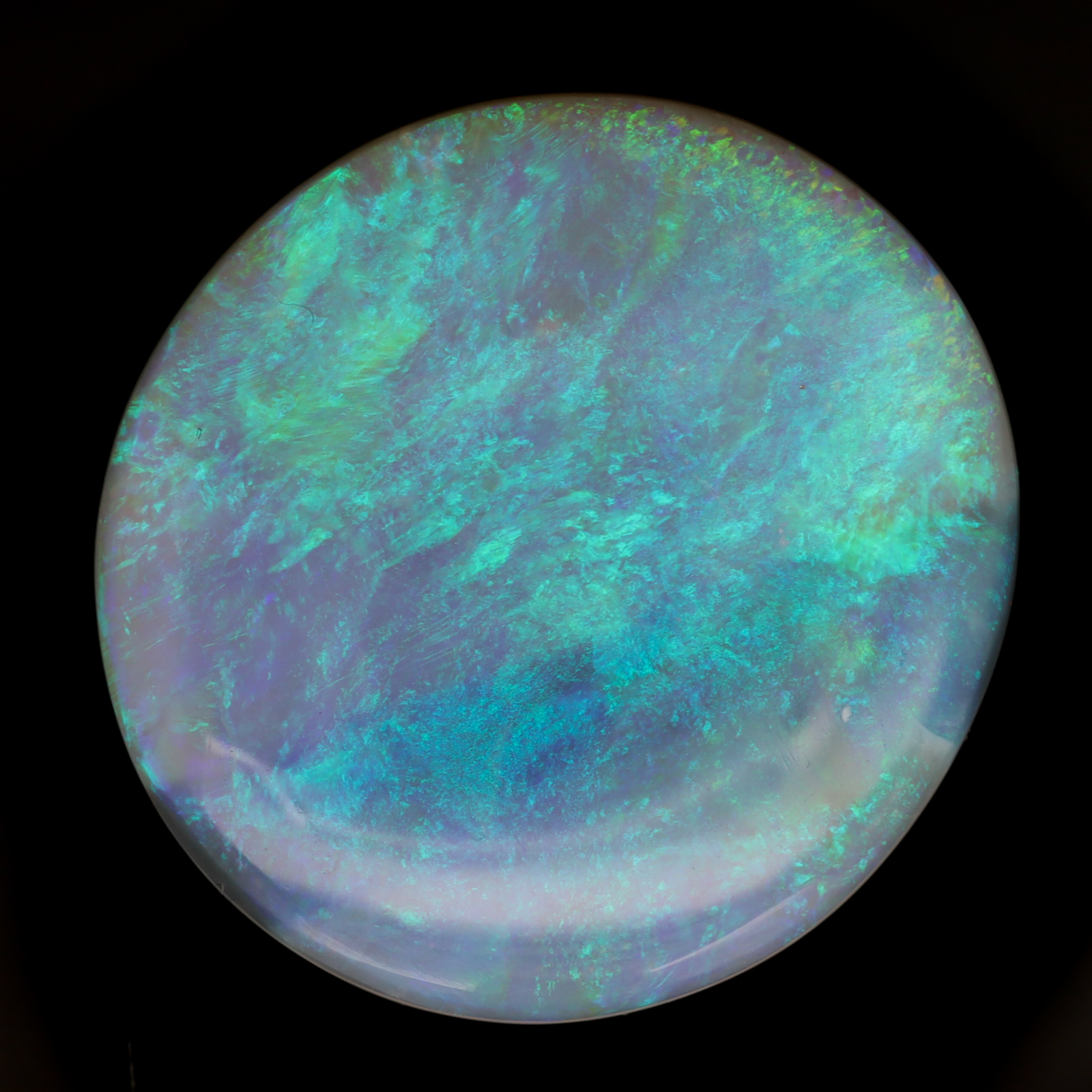 Unset Blue Green Semi Black Opal