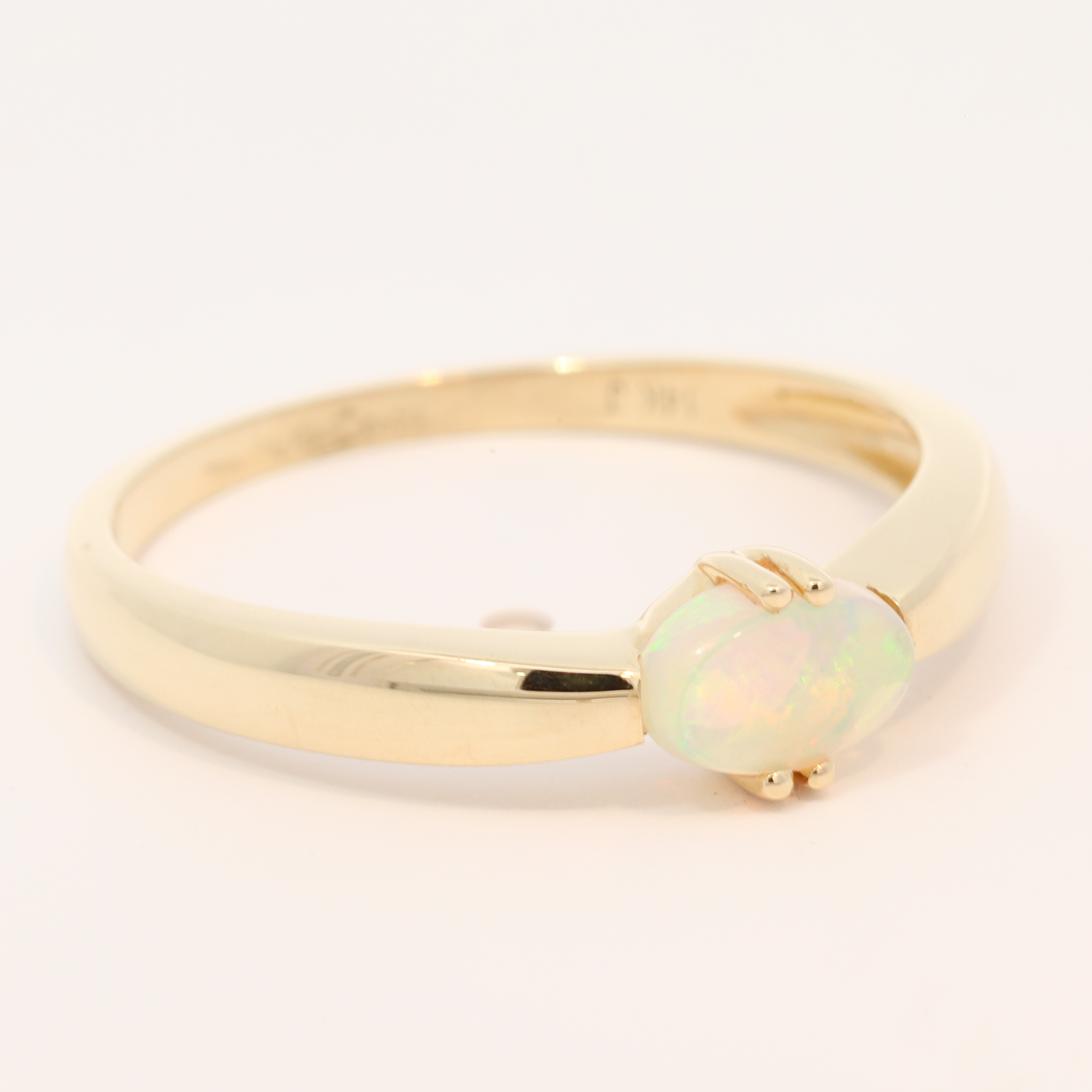 Yellow Gold Green Yellow Orange Crystal Opal Ring