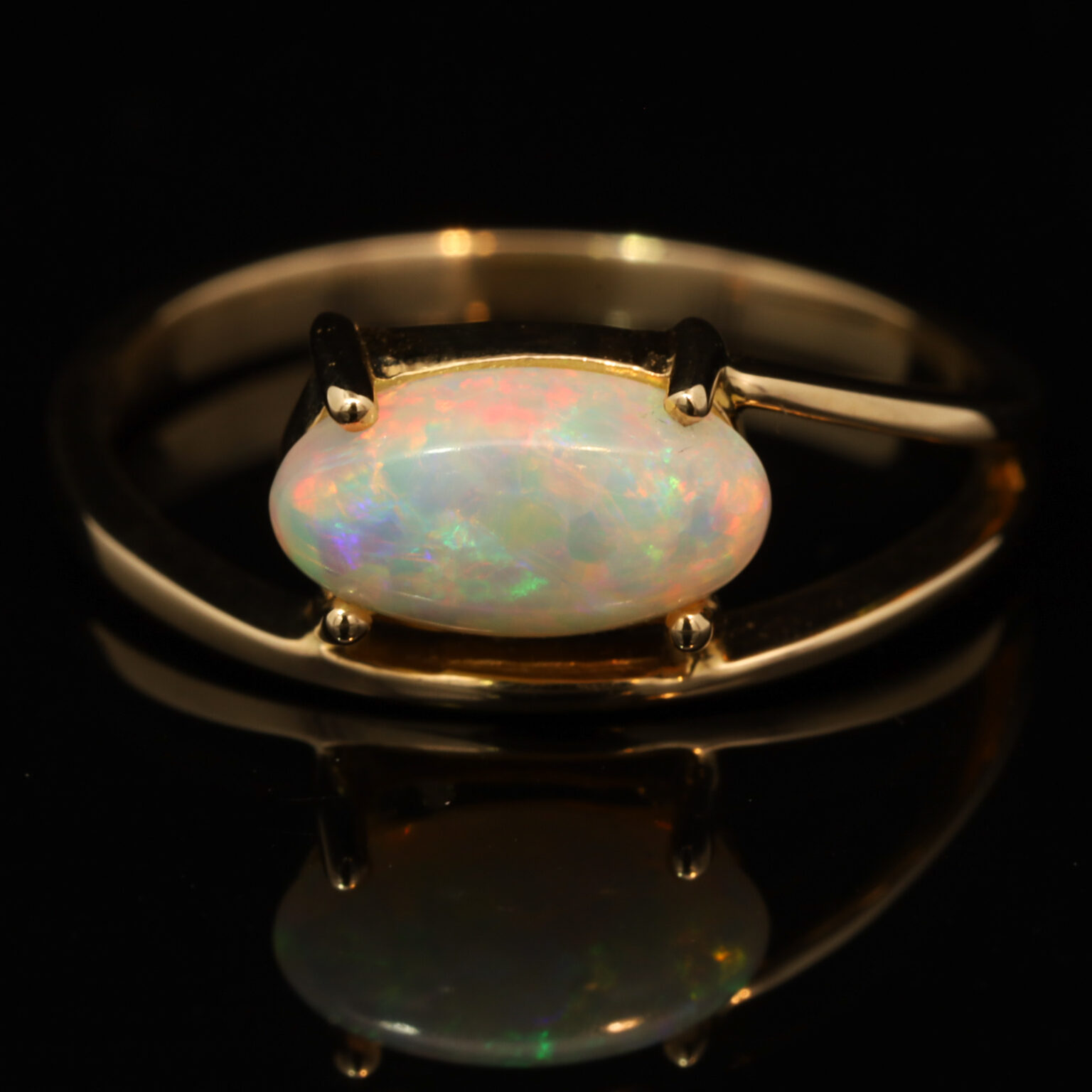 Solid Crystal Opal Ring | Opals Down Under