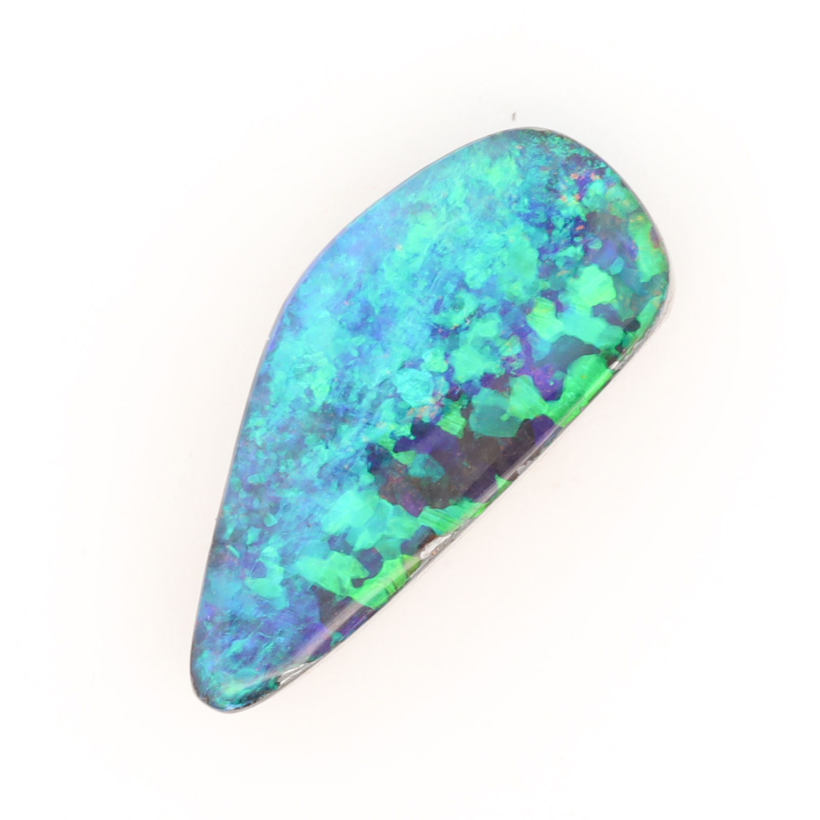 Unset Blue Green Boulder Opal