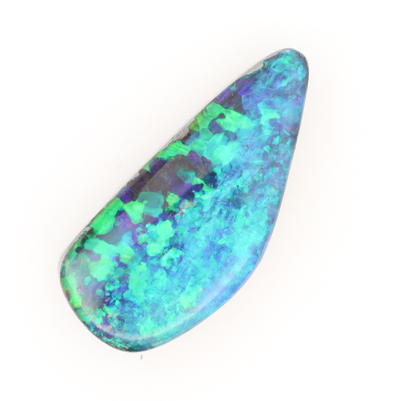 Unset Blue Green Boulder Opal