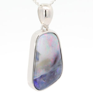 Sterling Silver Blue Green Purple Orange Pink Boulder Opal Pendant