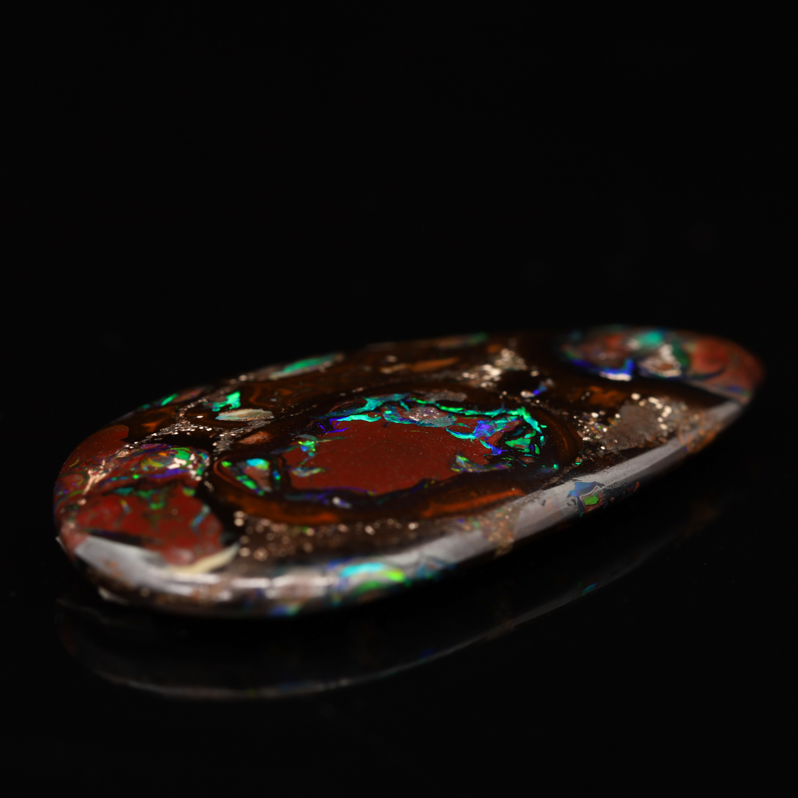 Unset Blue Green Yellow Orange Boulder Opal Matrix