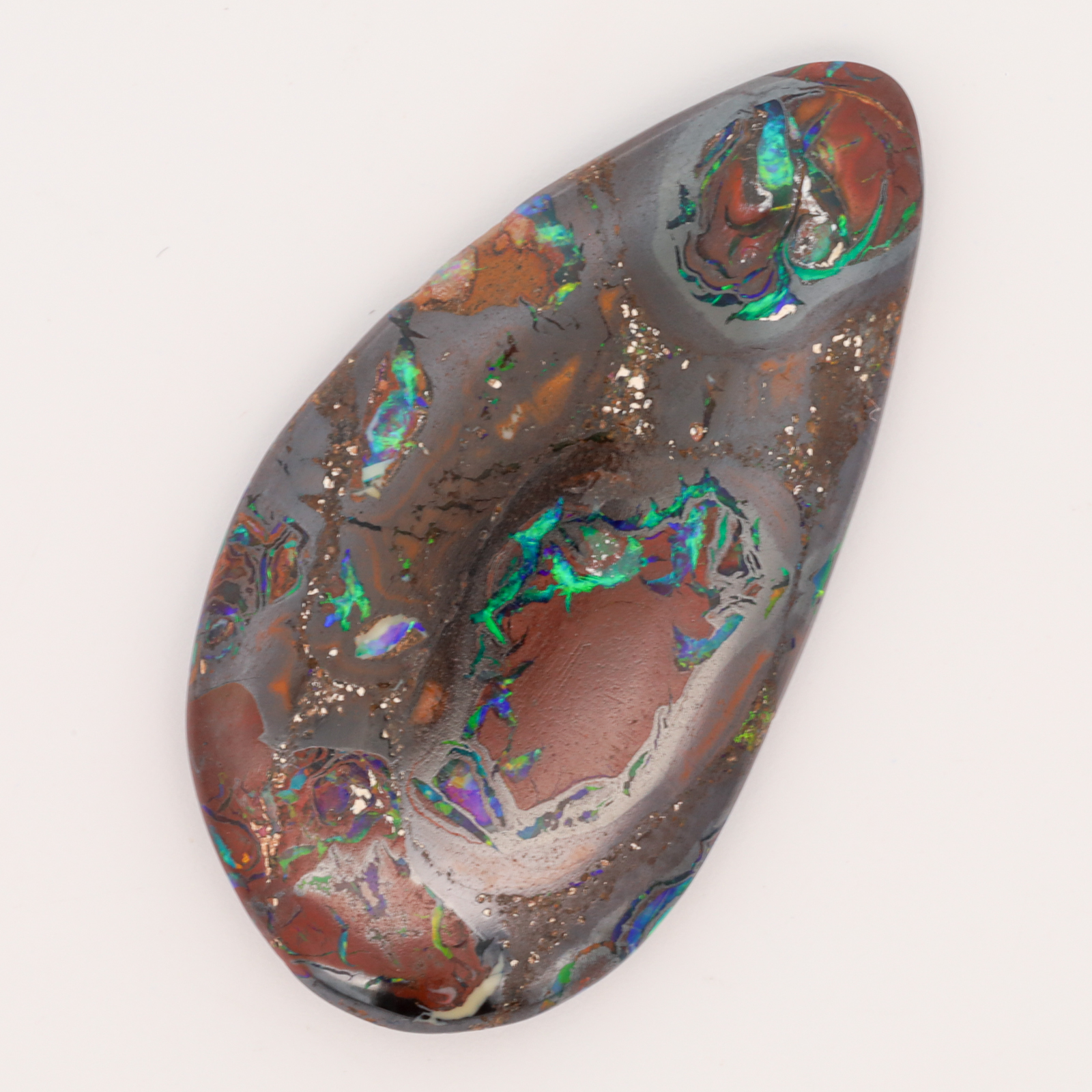 Unset Blue Green Yellow Orange Boulder Opal Matrix
