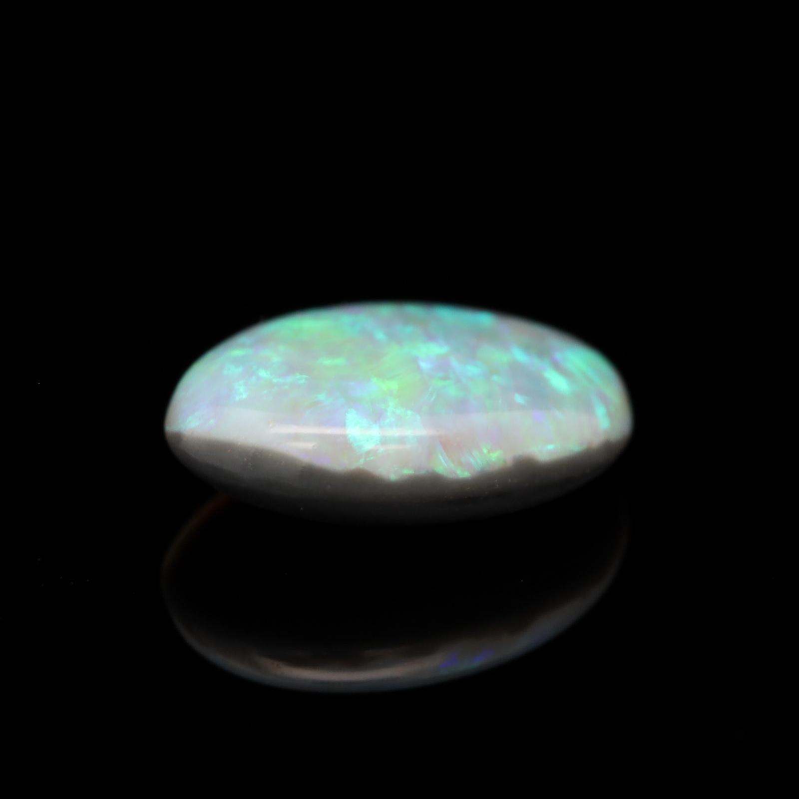 Unset Green Blue Semi Black Opal