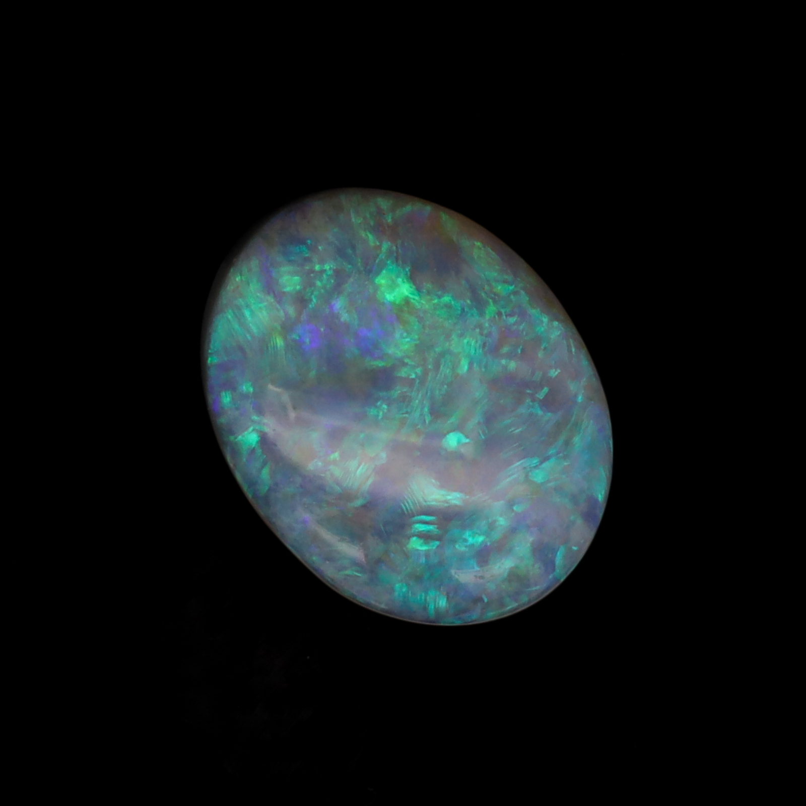 Unset Green Blue Semi Black Opal