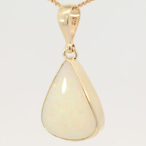 Yellow Gold Green Yellow Orange White Opal Pendant