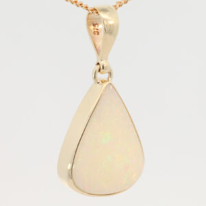 Yellow Gold Green Yellow Orange White Opal Pendant